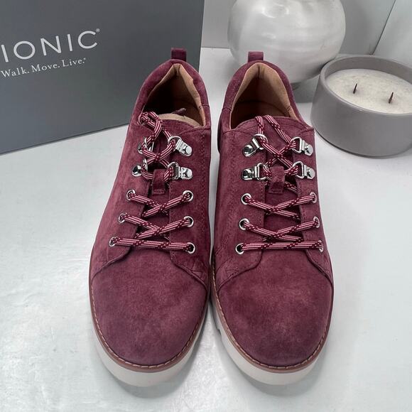 Vionic Ballari Suede Lace-Up Oxfords Loafer Shoes Shiraz Women’s 6.5W Tried On